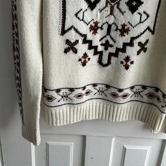 ASOS Geometric Hand Knit Wool Blend Sweater - Picture 5 of 9